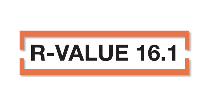 R-value 16.1 High R-value 16.1